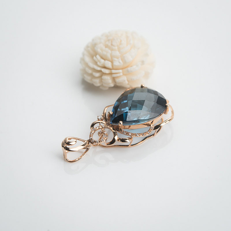 巴西托帕石吊坠-红掌柜