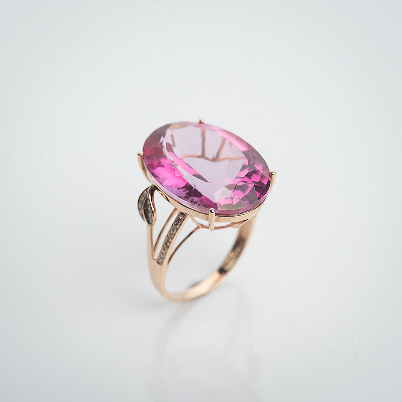 巴西托帕石戒指-红掌柜