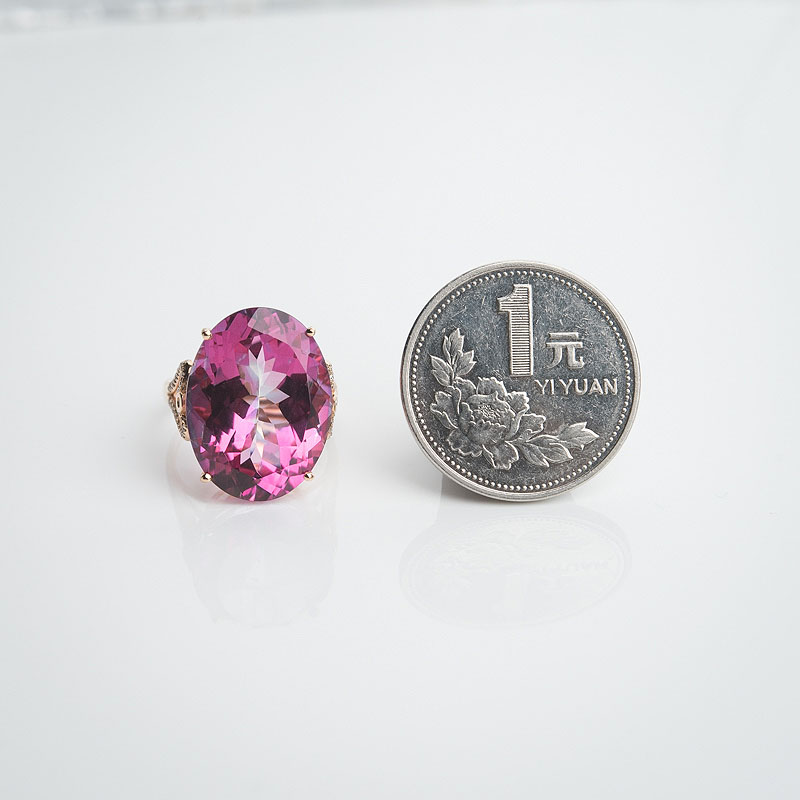 巴西托帕石戒指-红掌柜