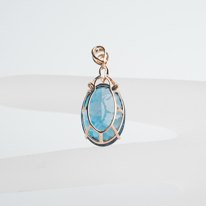 伦敦蓝托帕石吊坠-红掌柜