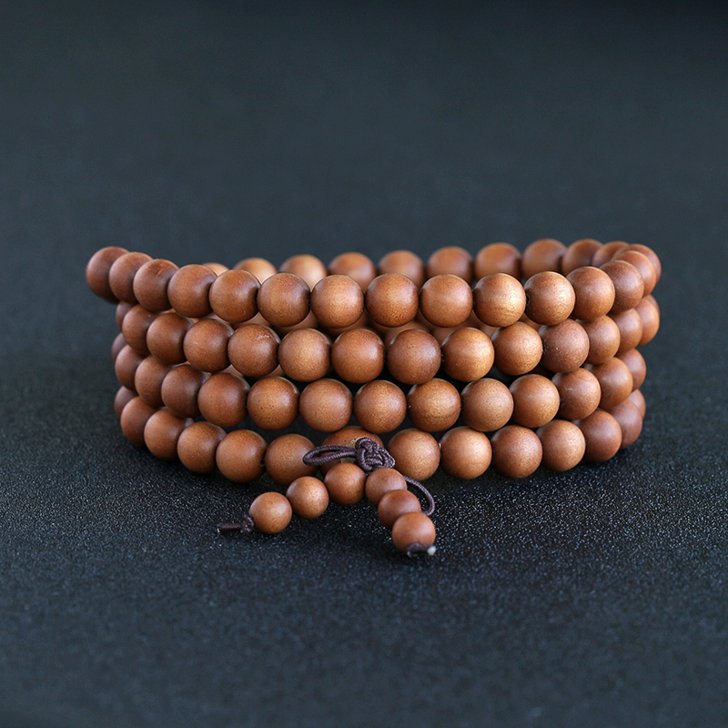老山檀香黑肉沉水108颗佛珠手串 - 红掌柜