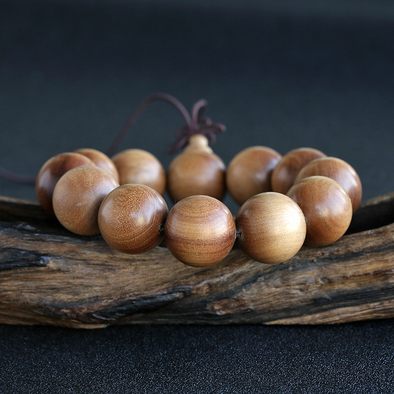 天然印度老山檀香黑肉沉水手串 - 红掌柜