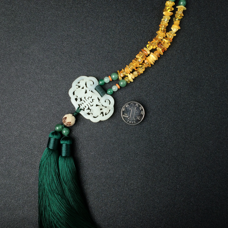 岫玉车挂-红掌柜