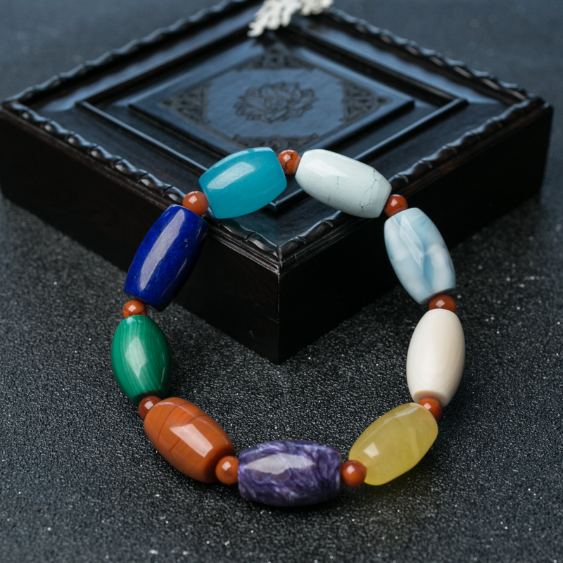 多宝桶珠单圈手串-红掌柜