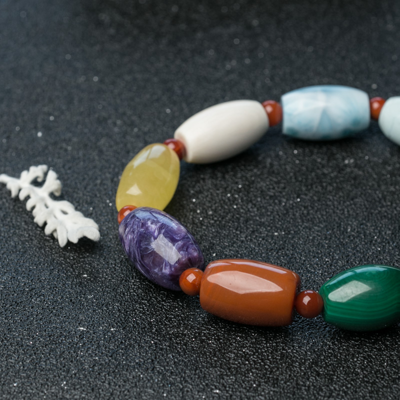 天然桶珠手串-红掌柜