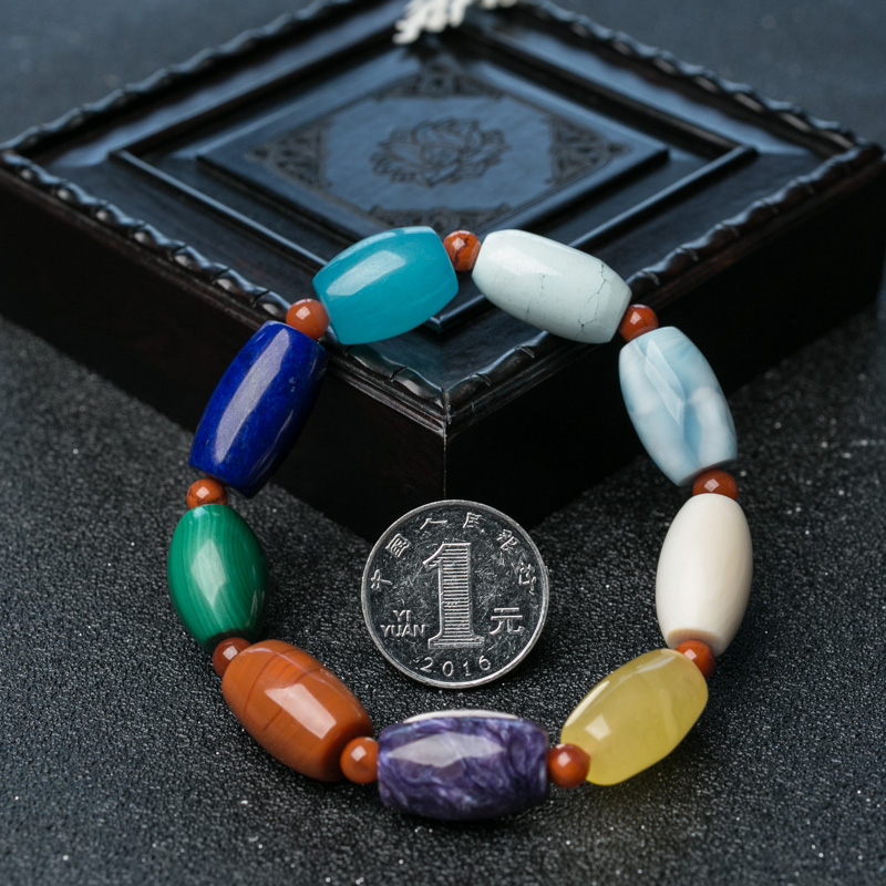 天然多宝桶珠手串-红掌柜