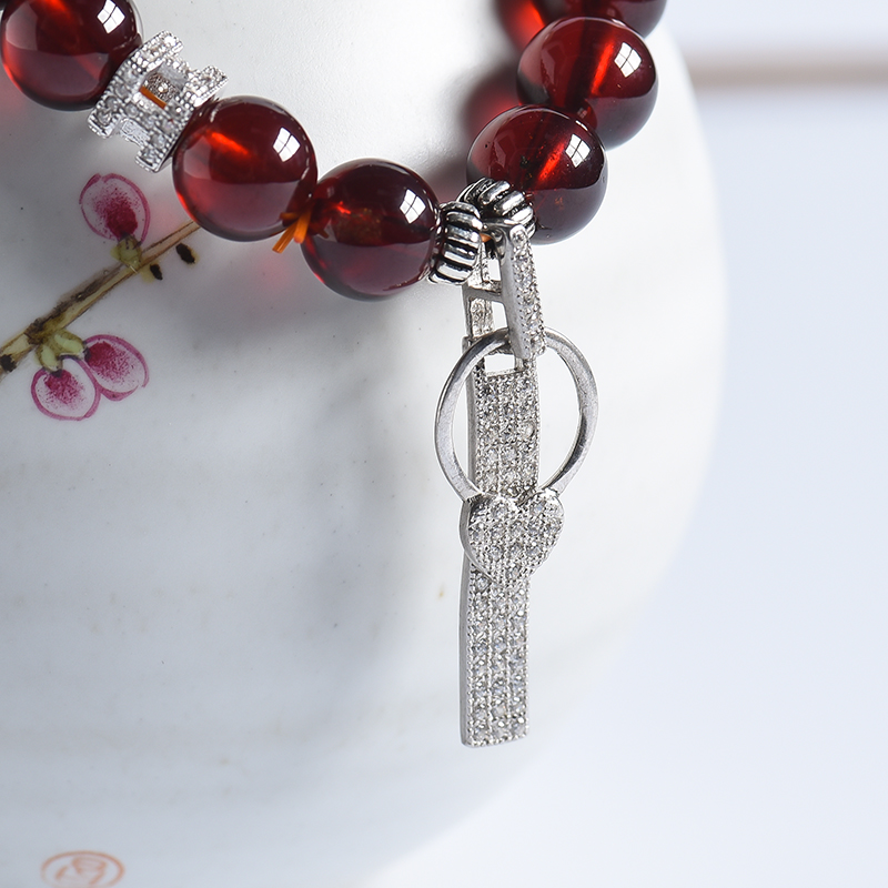 巴西石榴石手串 - 红掌柜