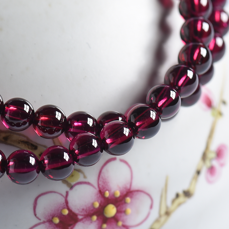 天然石榴石手串 - 红掌柜