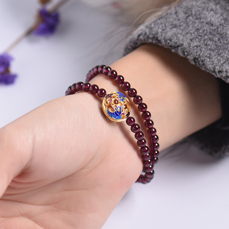 巴西石榴石手串 - 红掌柜