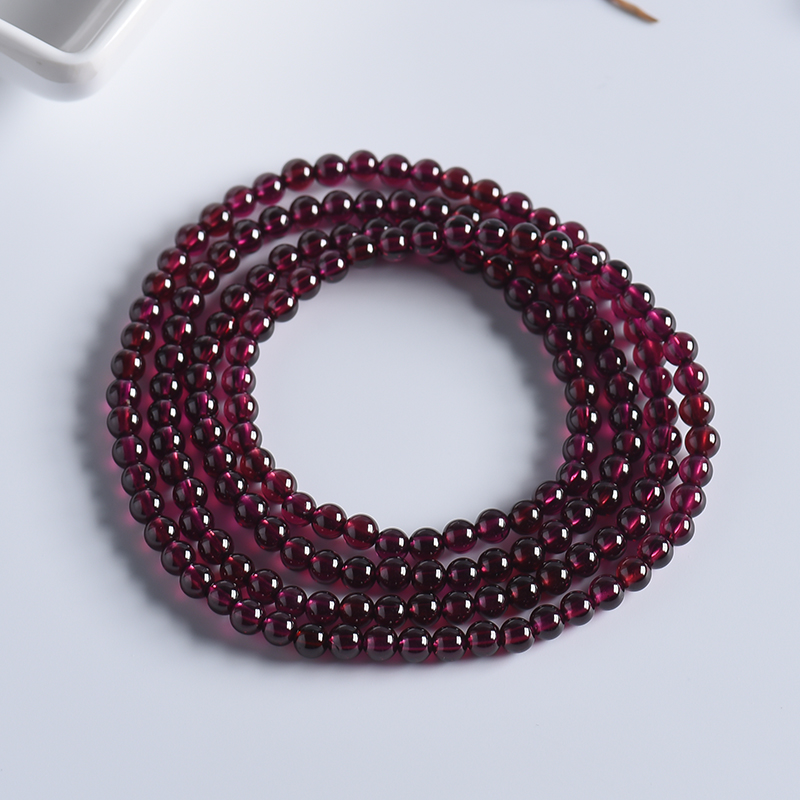 天然紫牙乌石榴石手串 - 红掌柜