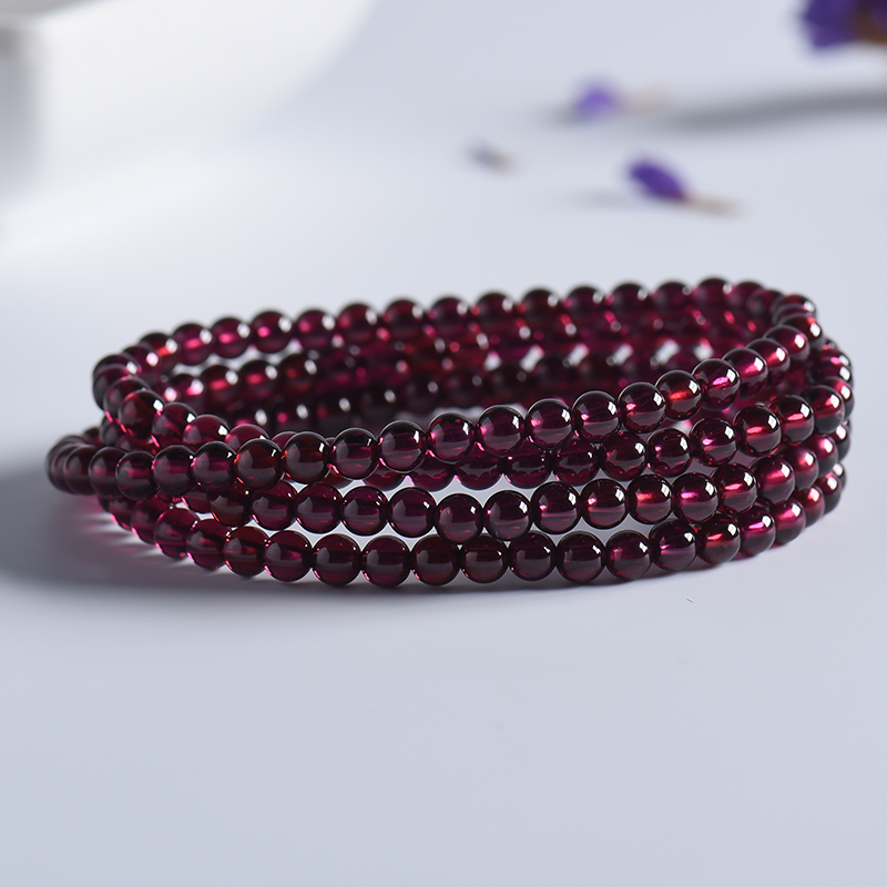 紫牙乌石榴石手串 - 红掌柜