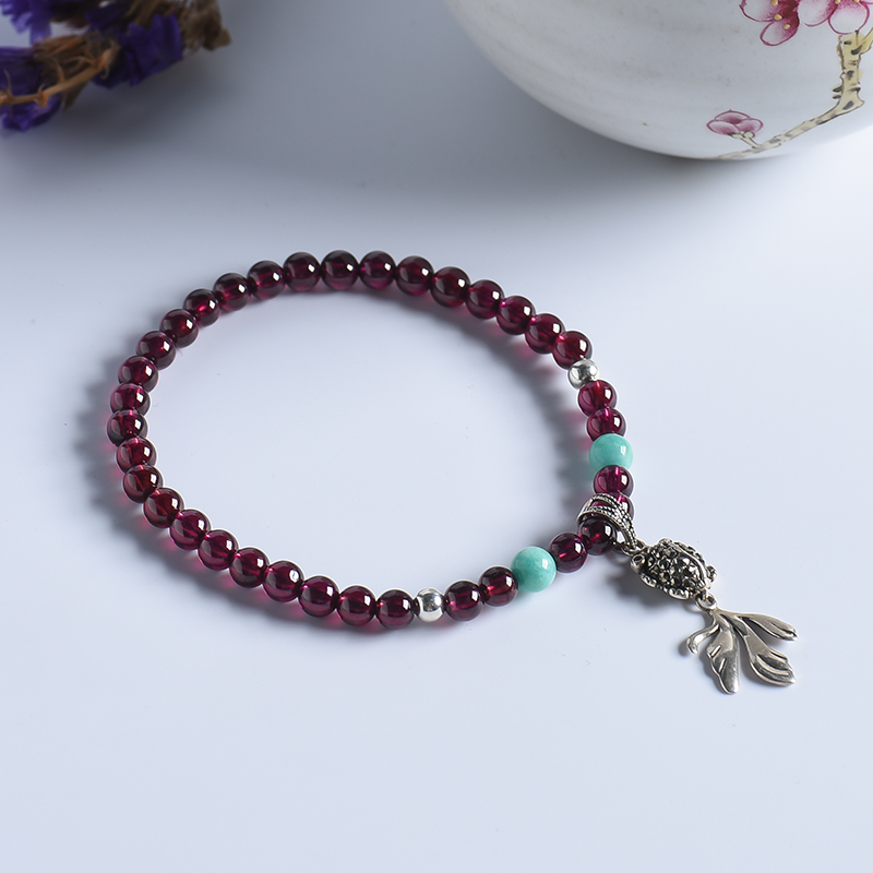 紫牙乌石榴石手串 - 红掌柜