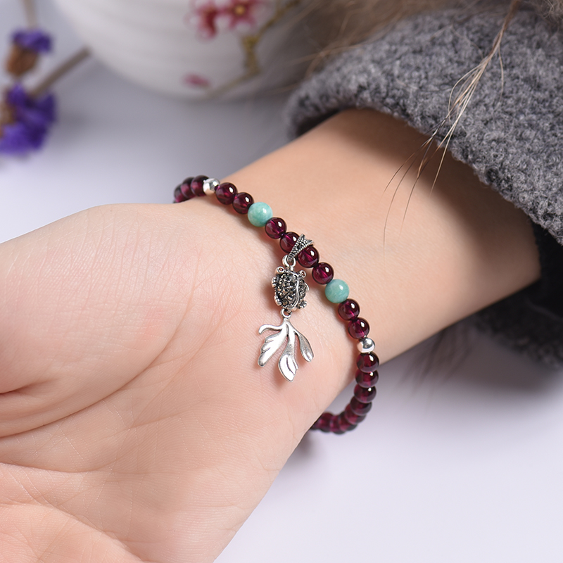 巴西石榴石手串 - 红掌柜