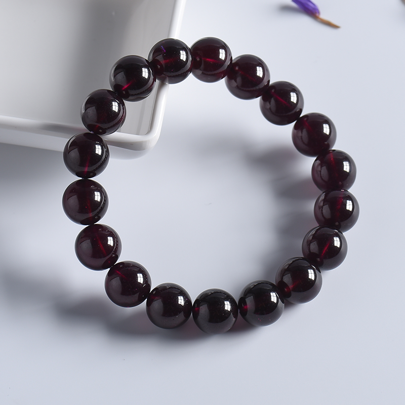 巴西天然紫牙乌石榴石手串 - 红掌柜