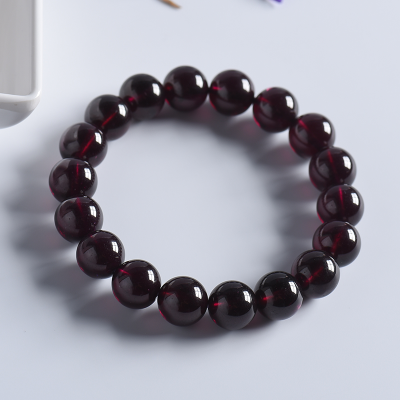 天然紫牙乌石榴石手串 - 红掌柜