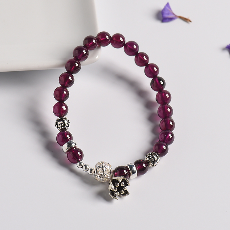 6.3mm石榴石单圈手串-红掌柜