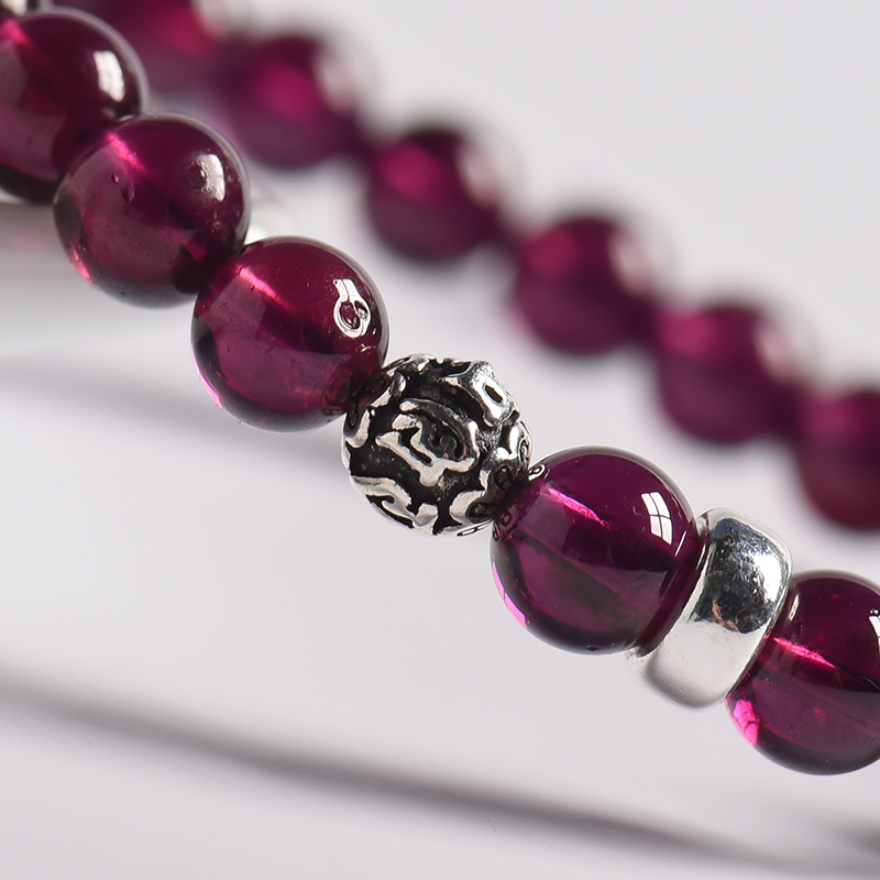 天然石榴石手串-红掌柜