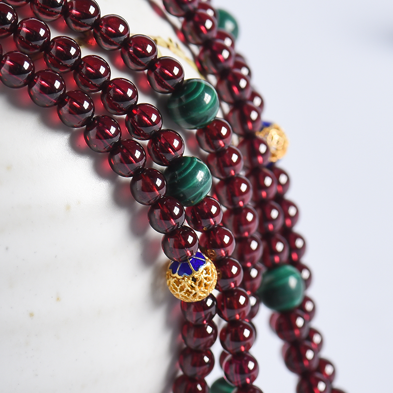 巴西石榴石毛衣链 - 红掌柜