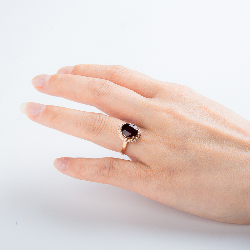 巴西石榴石戒指-红掌柜