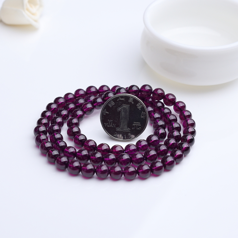 巴西石榴石手串-红掌柜