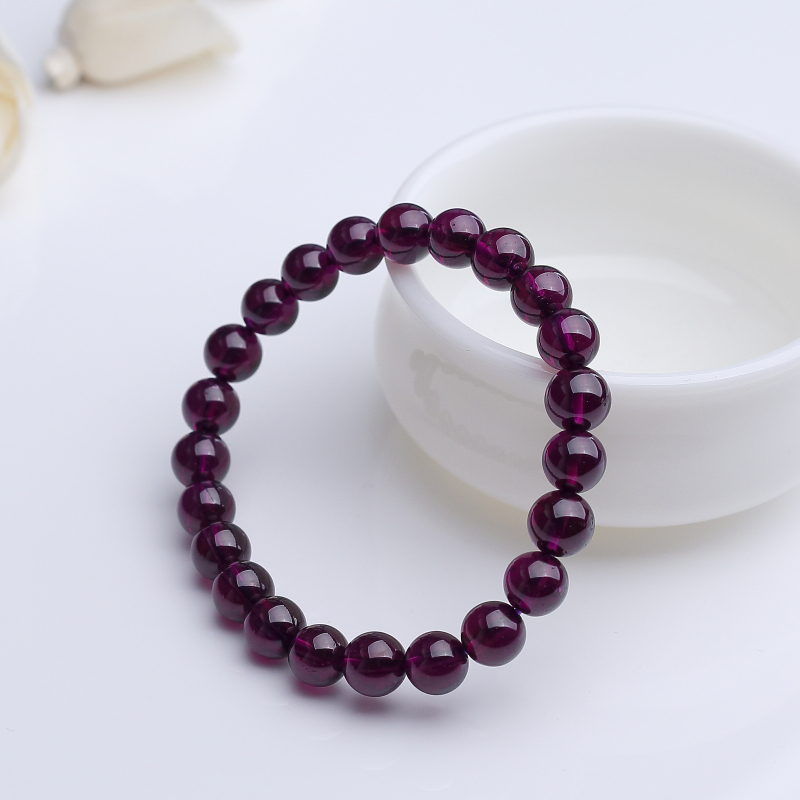 紫红石榴石手串-红掌柜