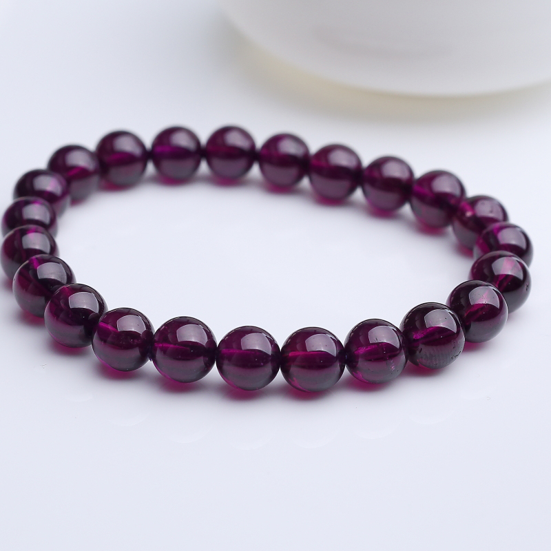 天然石榴石手串-红掌柜