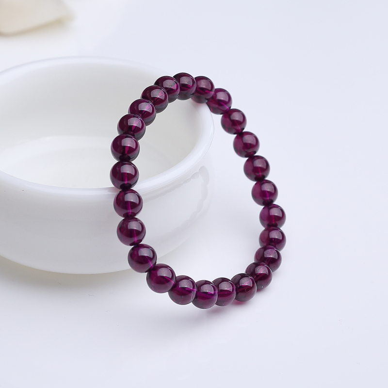 紫红石榴石手串-红掌柜