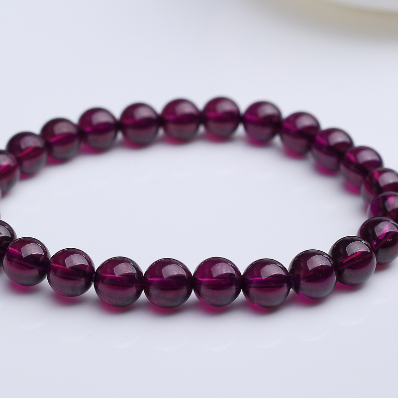 天然石榴石手串-红掌柜