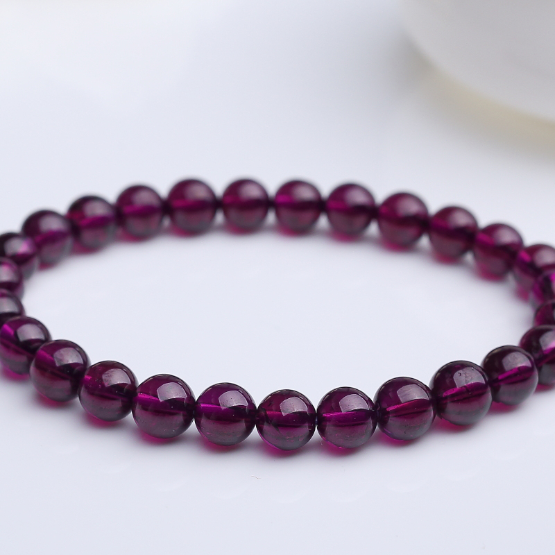 天然石榴石手串-红掌柜