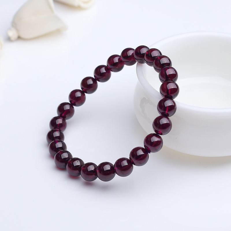 紫红石榴石手串-红掌柜