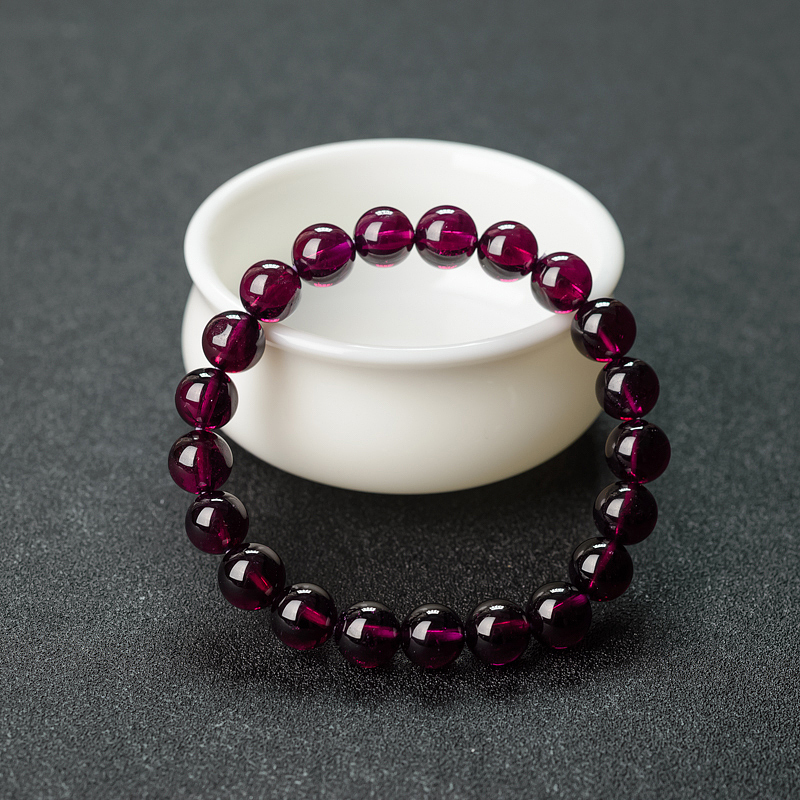 天然石榴石手串-红掌柜