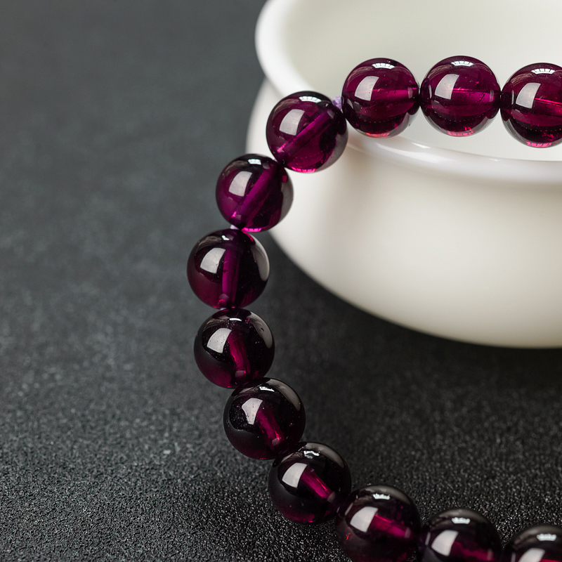 巴西石榴石手串-红掌柜