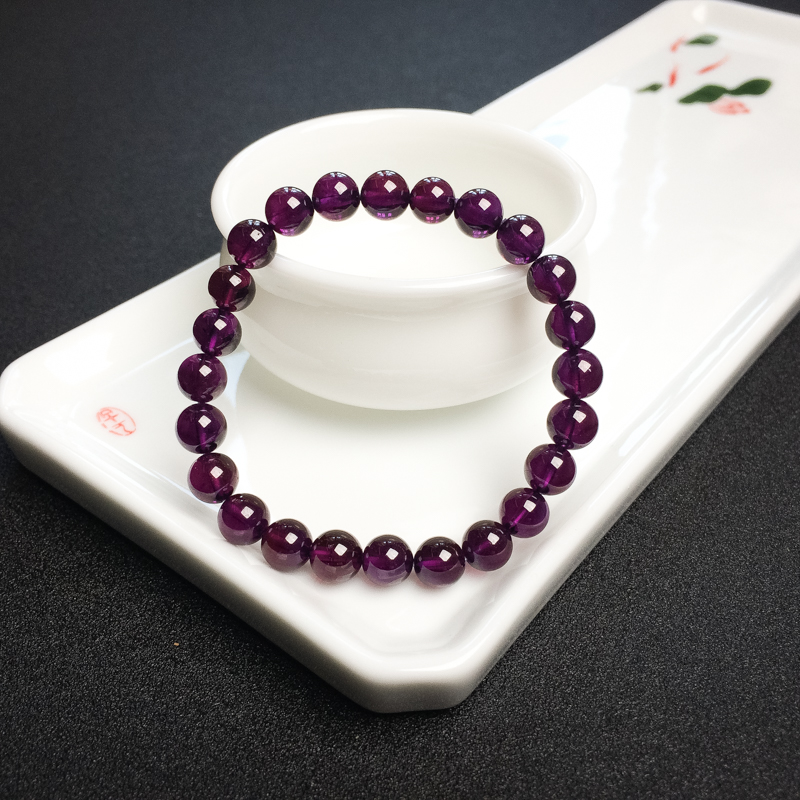 紫色石榴石手串-红掌柜
