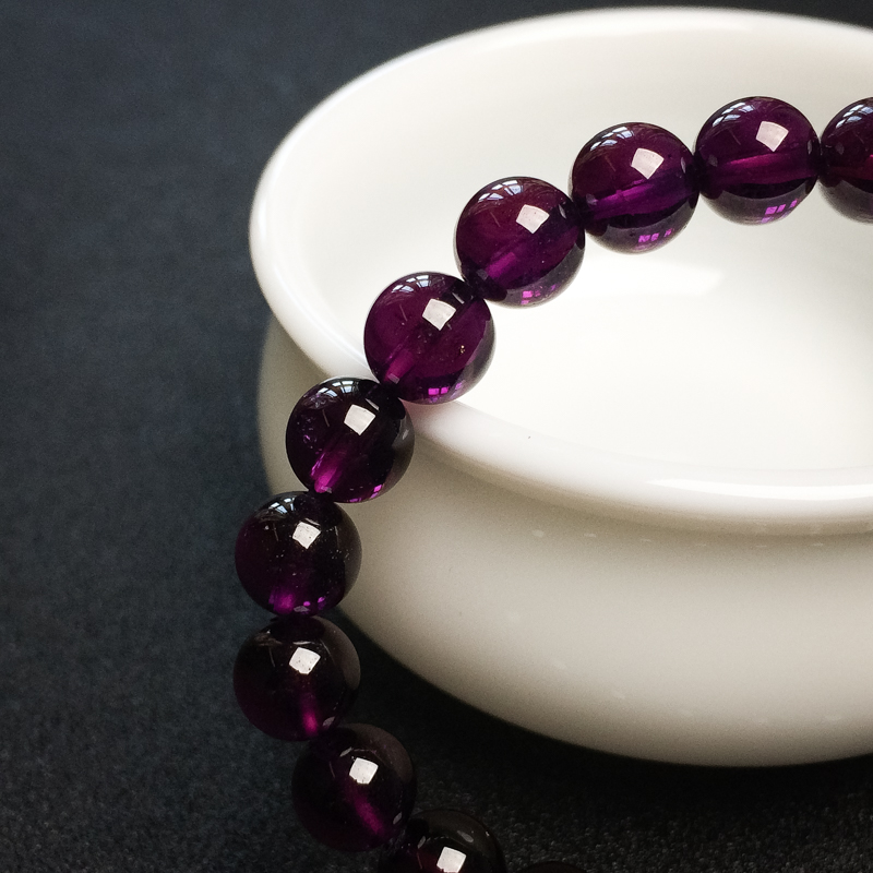 天然石榴石手串-红掌柜