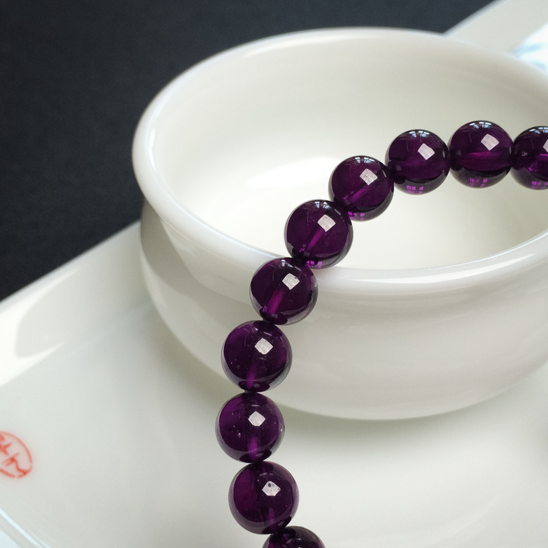 天然石榴石手串-红掌柜