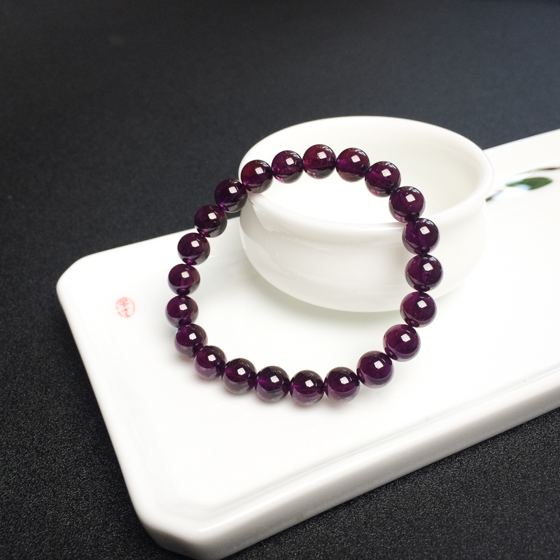 8mm紫色石榴石-红掌柜