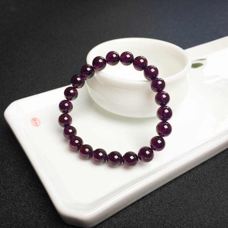 紫色石榴石手串-红掌柜