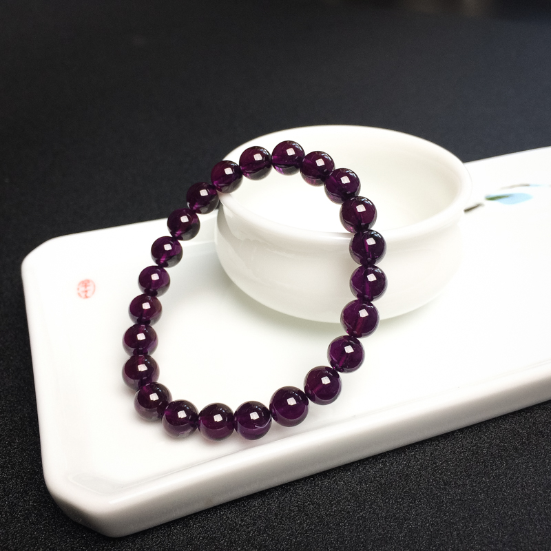 8mm紫色石榴石-红掌柜