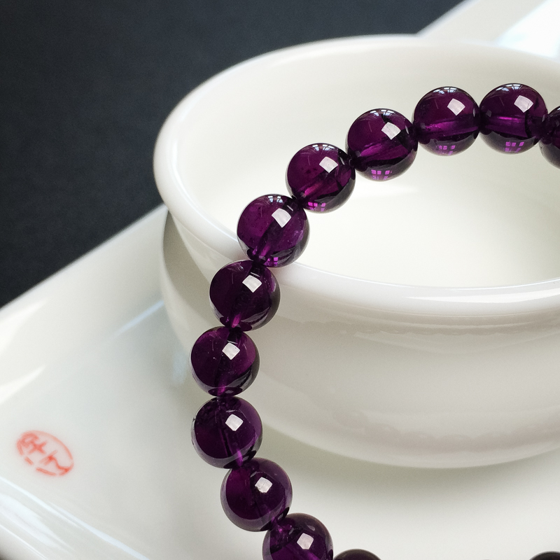 天然石榴石手串-红掌柜