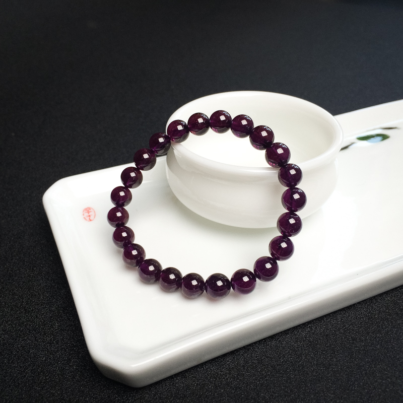 8mm紫色石榴石-红掌柜