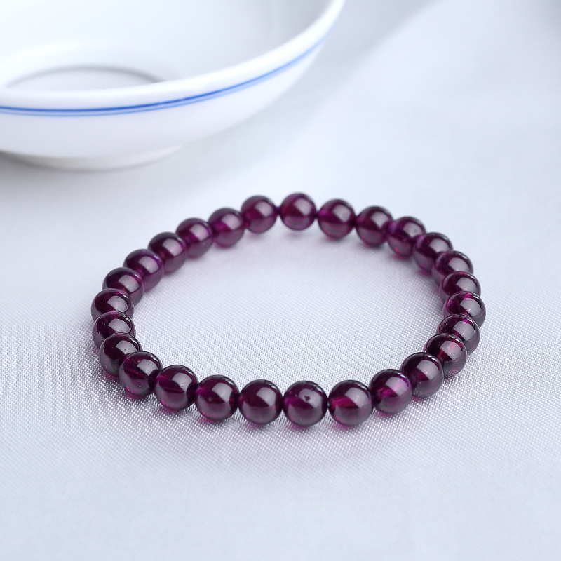 6mm巴西紫色石榴石手串-红掌柜
