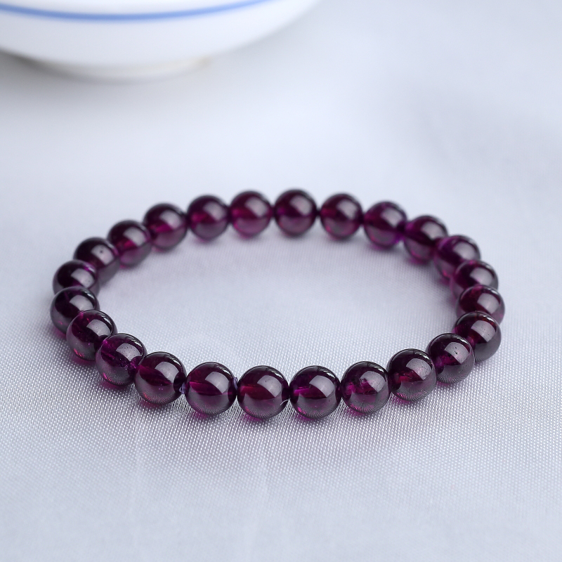 7mm巴西紫色石榴石手串-红掌柜