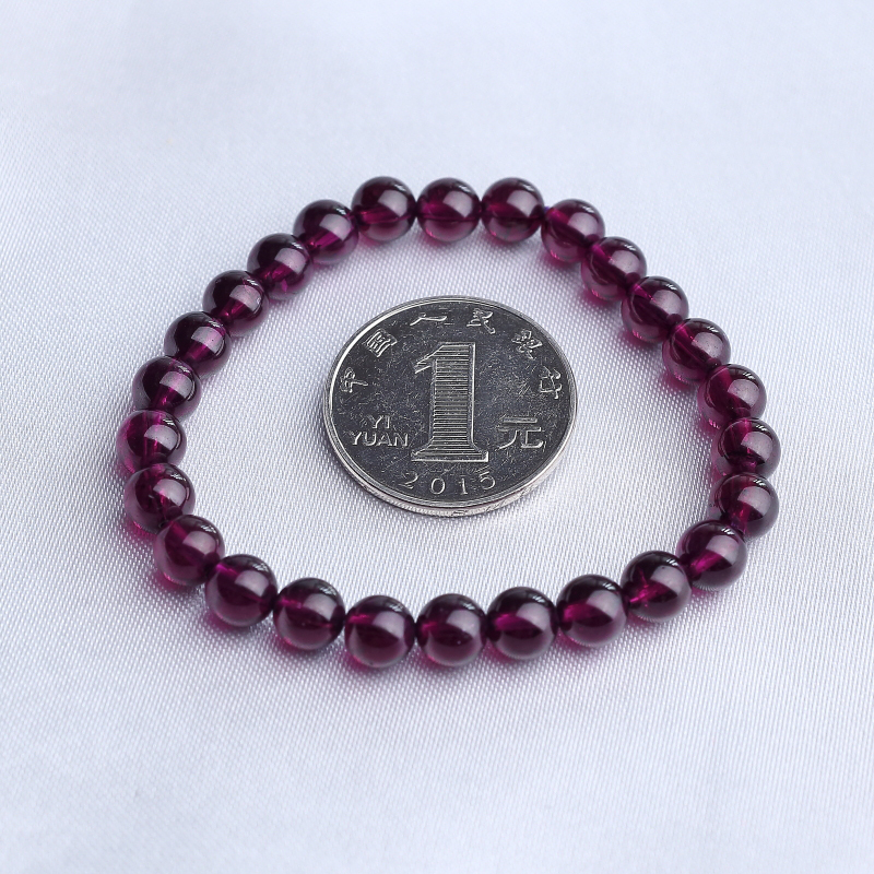 6.5mm紫色石榴石手串-红掌柜