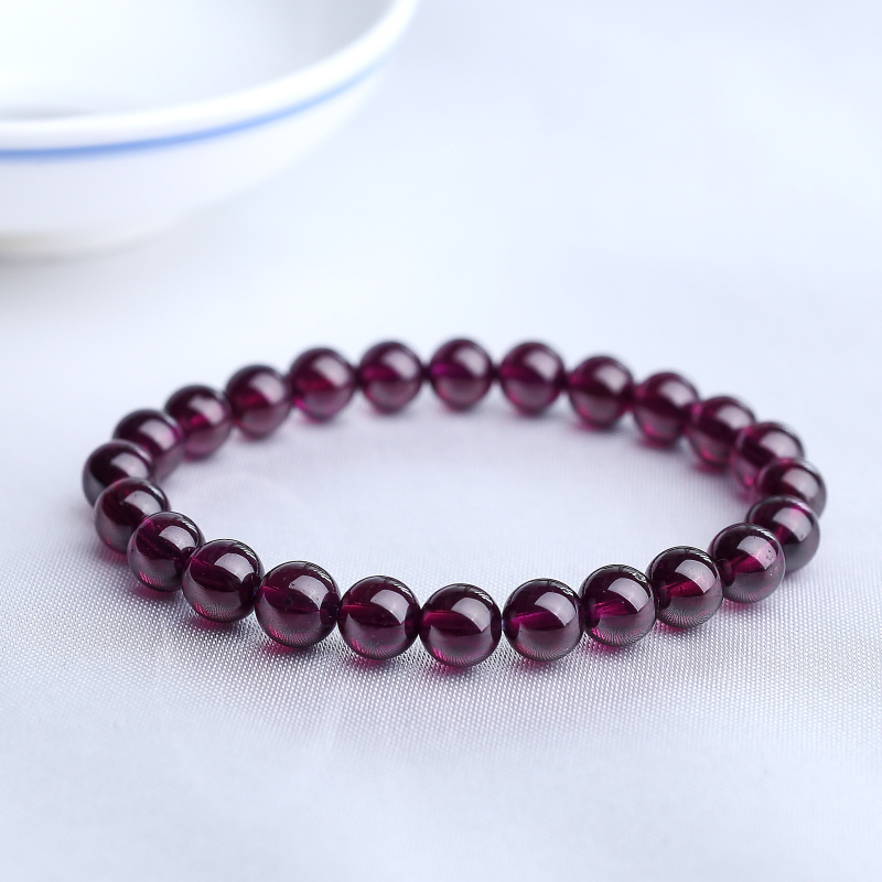 7mm巴西紫色石榴石手串-红掌柜