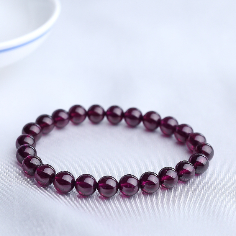 7mm巴西紫色石榴石手串-红掌柜
