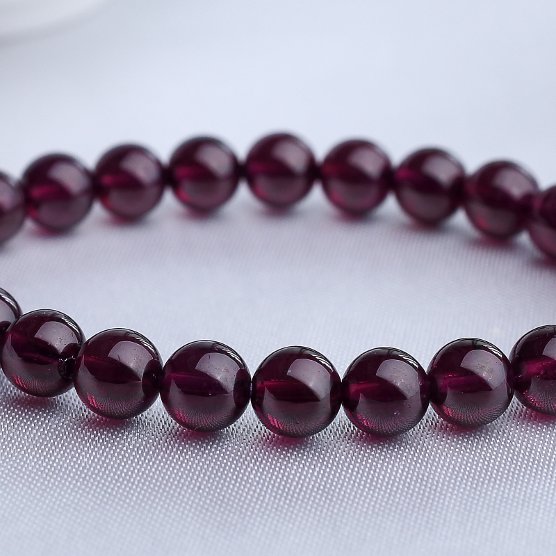 天然石榴石手串-红掌柜