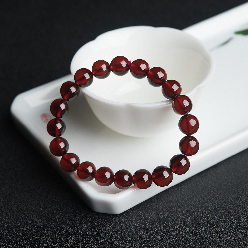 橙红石榴石手串-红掌柜