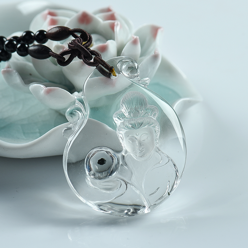 巴西天然观音吊坠 - 红掌柜