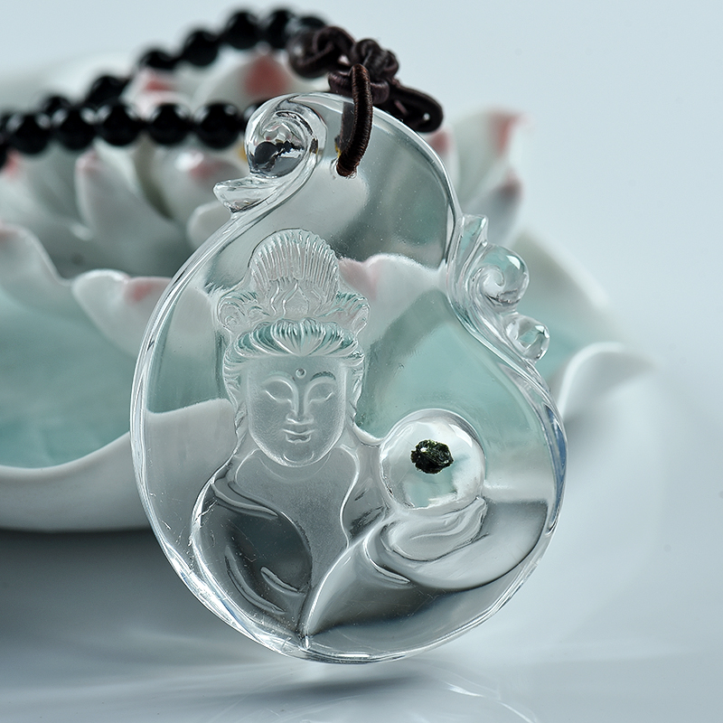 巴西天然水晶吊坠 - 红掌柜