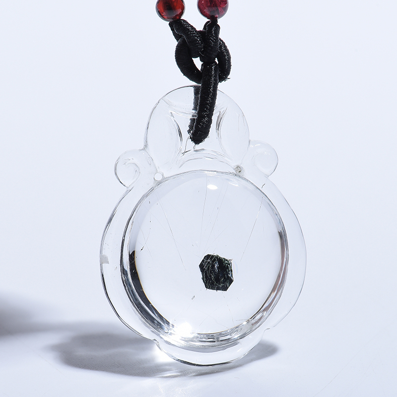 碧玺包体发晶吊坠 - 红掌柜